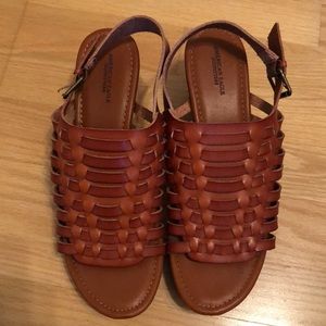 Brown wedges size 9 American Eagle